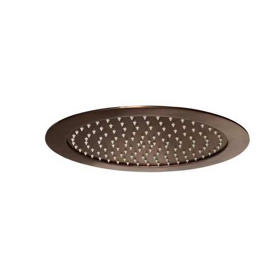 Brushed bronze ceiling mounted overhead shower  1000