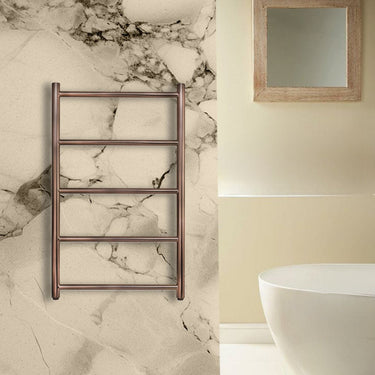 Dual Fuel Towel Rail Radiator - 800mm x 500mm - Brushed Bronze