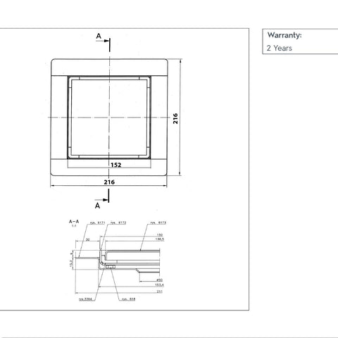 tile insert drain - bronze