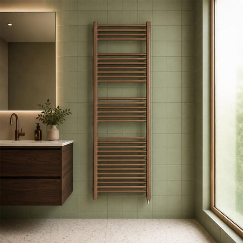  Electric Heated Towel Radiator Brushed Bronze 1600mm x 500mm