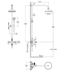 traditional Exposed_Thermostatic_valve_with_2_outlets_and_riser