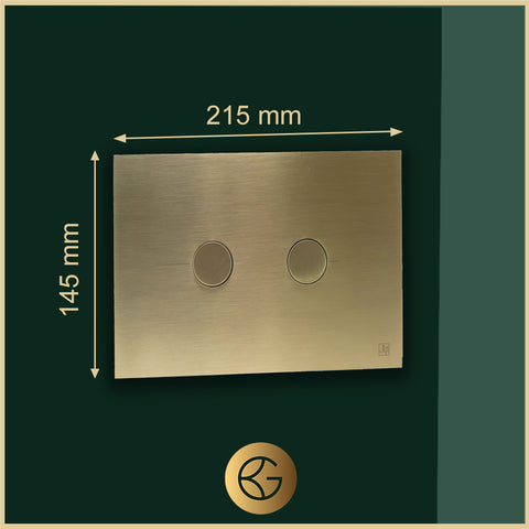 Round Toilet Flush Plate - Brushed Brass