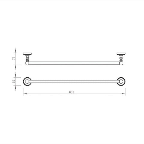 brushed gold towel bar holder