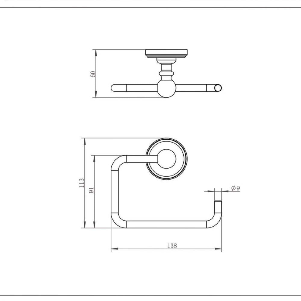 wall mounted brass toilet paper holder