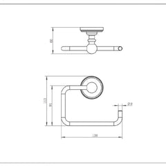 wall mounted brass toilet paper holder
