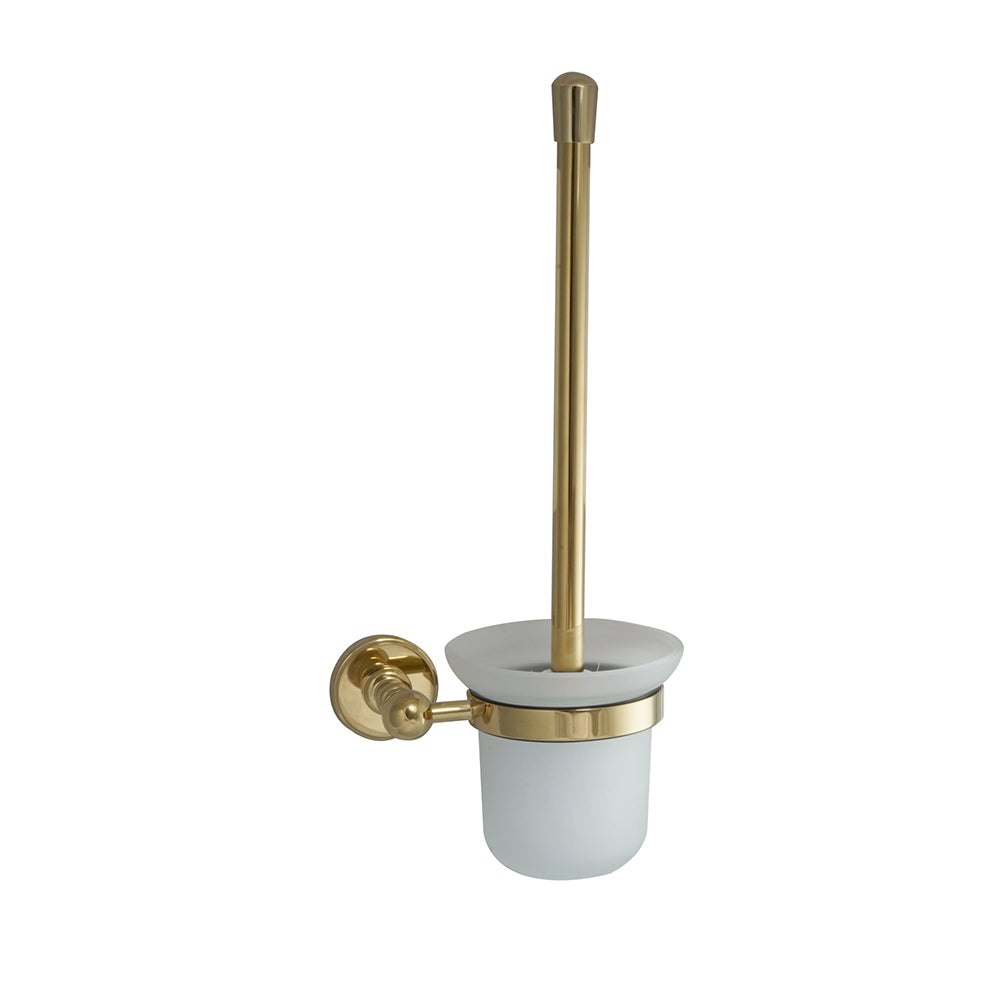 Hera Antique Brass Wall-Mounted Toilet Brush Holder  Set