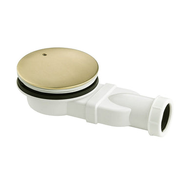 Gold Slim Shower Waste - Brushed Brass Finish