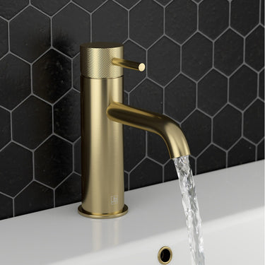 Gold Basin Tap with Designer Handle

