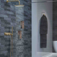 Gold Round Wall Mounted Shower Head – 250mm