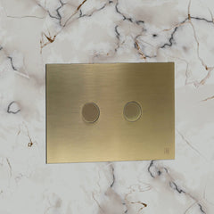 Gold Round Toilet Flush Plate Brushed Finish