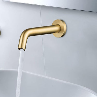 Gold Sensor Tap with Touchless Operation Mains and Battery - Wall Mounted
