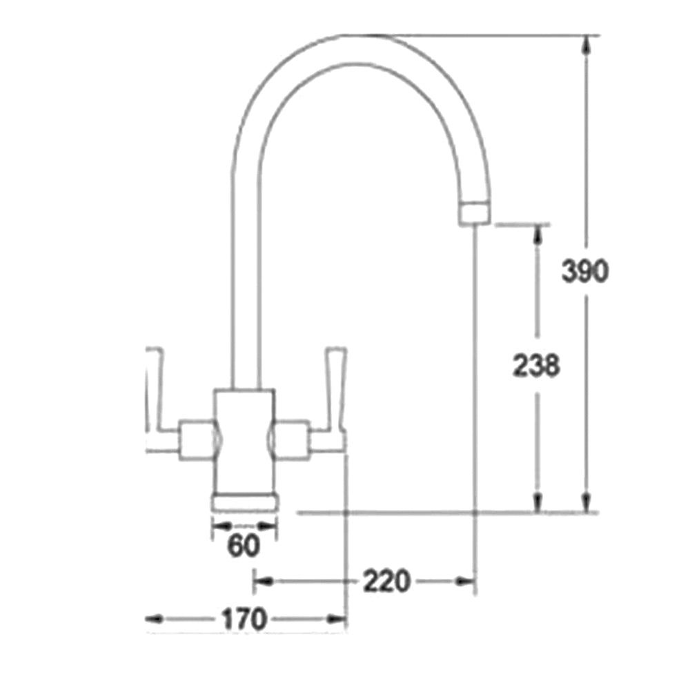 gold kitchen tap technical drawing gold bathroom