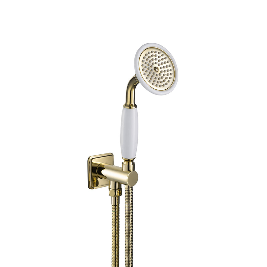 Gold Shower Heads, Arms and Risers | Brass Rail Kits