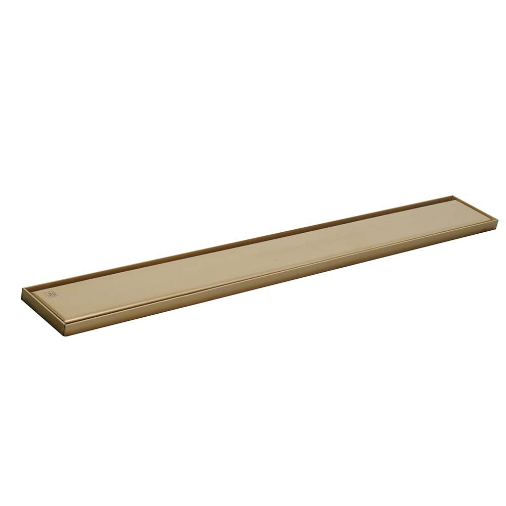 Linear shower drain brushed gold 