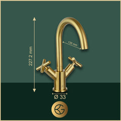 gold mono wash basin tap