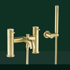 Deck Mounted Gold Bath Mixer Tap