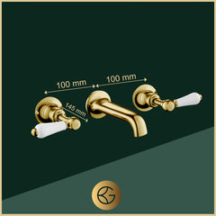 traditional gold basin mixer tap