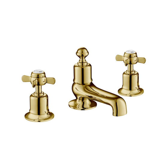 Pinch 3 Hole Bath Filler Tap Deck Mounted - Polished Gold