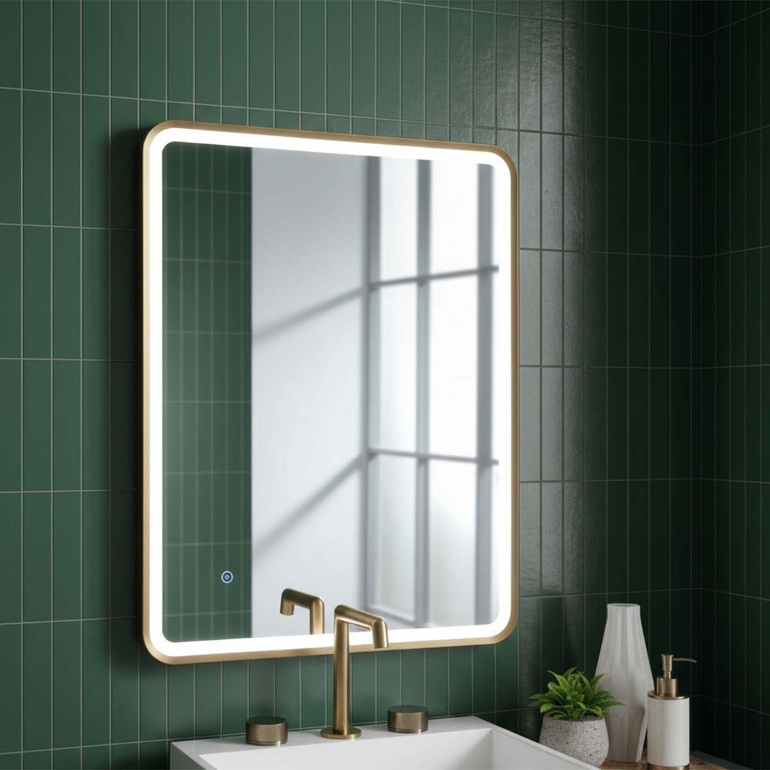 Gold Bathroom Mirrors