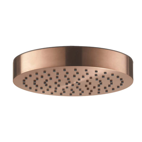 Round Overhead Rain Shower Head 250mm - Brushed Bronze