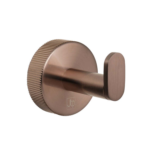 Round Wall Mounted Single Towel Hook - Brushed Bronze