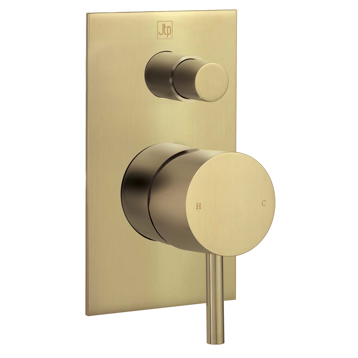 Single Lever Concealed Manual Diverter Valve - Brushed Brass