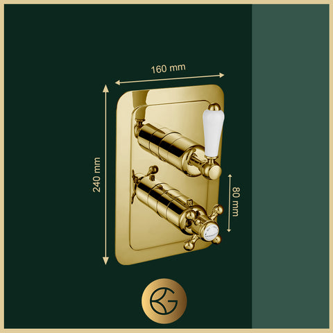 gold shower valve traditional