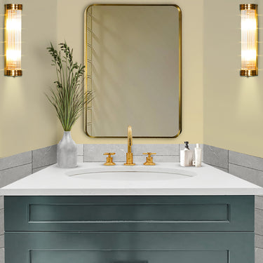 gold bathroom mirror