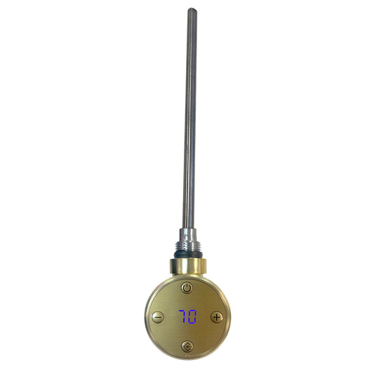 Brushed Brass Electric Thermostat with Heating Element - 200W, 400W, 600W