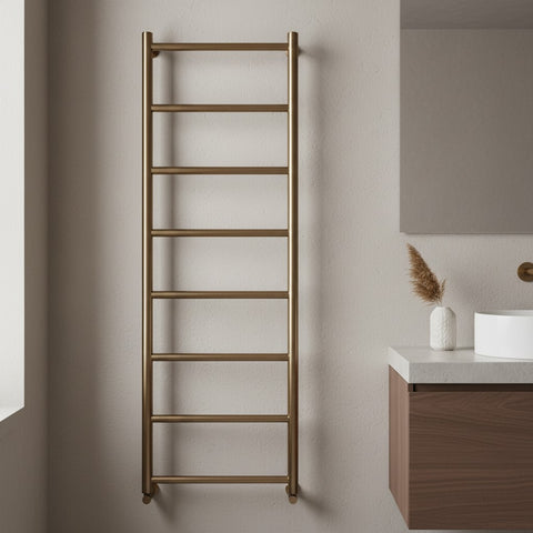 Gold Towel Radiator 1200mm x 500mm – Dual Fuel