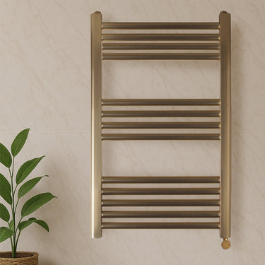 ThermaElite Electric Towel Rail Radiator Brushed Gold 800mm x 500mm

