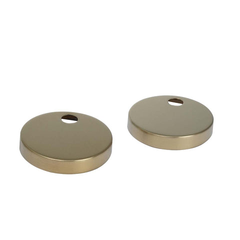 Toilet Seat Round Hinge Cover Caps 45mm - Brushed Brass