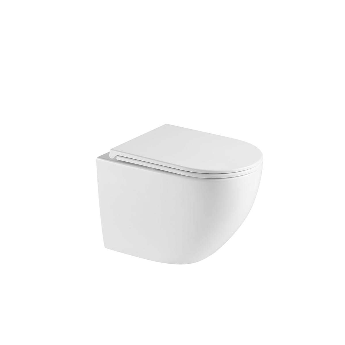 Tornado White Wall Hung Rimless Toilet with Seat 