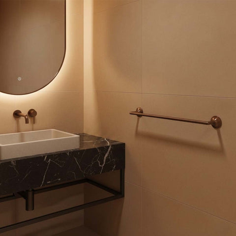 Towel Bar Holder 600mm - Brushed Bronze