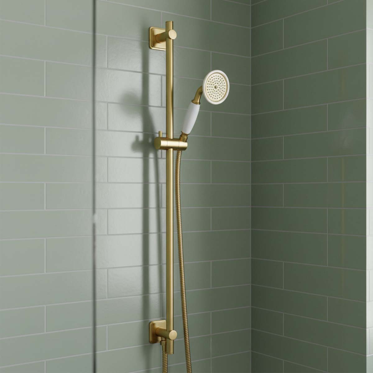 Traditional brushed brass slide rail kit