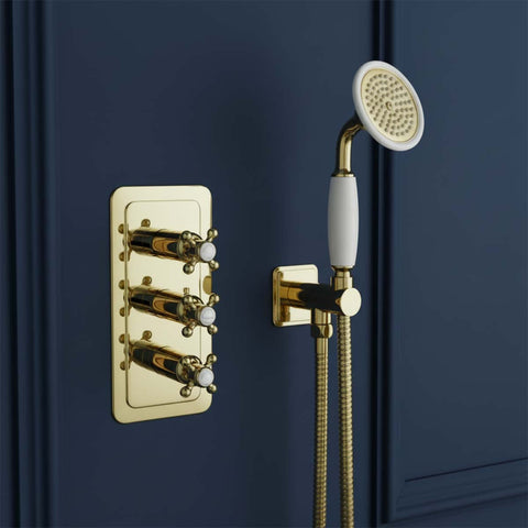 Traditional  style Thermostatic Concealed 2-Outlet Shower Valve