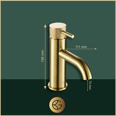 brass basin tap technical drawing