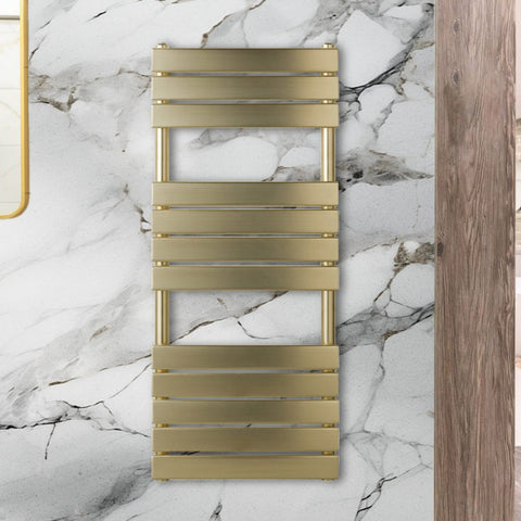 brushed gold towel rail radiator