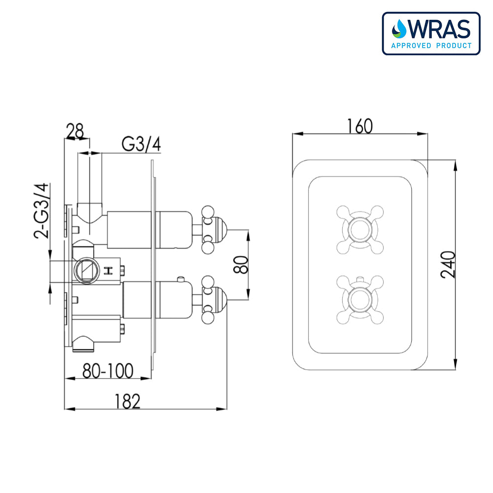 traditional shower valve