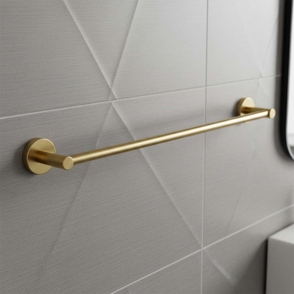 Wall-Mounted brushed brass towel bar