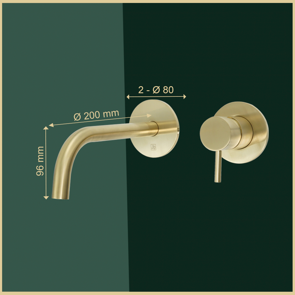 brushed brass basin mixer tap