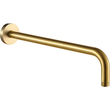 Wall Mounted Gold Round Shower Arm - Brushed Brass

