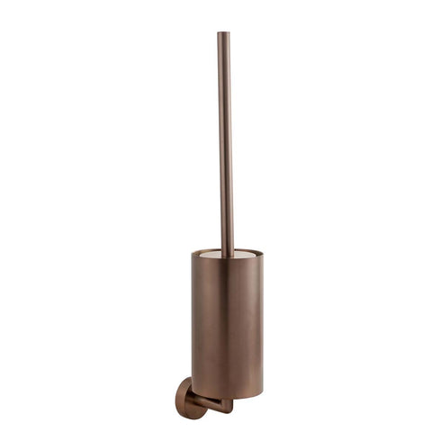 Wall Mounted Toilet Brush Holder with Brush - Brushed Bronze
