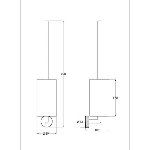Wall Mounted Toilet Brush with Holder Set technical details