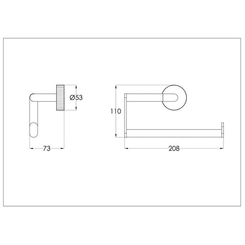 Wall Mounted Towel Holder - Brushed Bronze  technical details