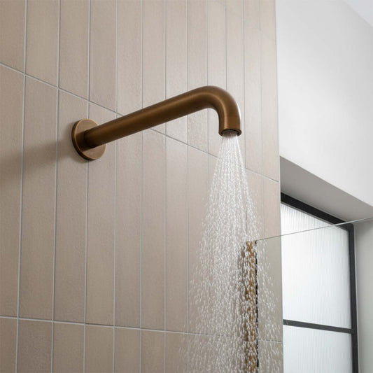 Wall mounted shower head with single function - brushed bronze 