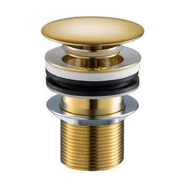 Click Clack Unslotted Basin Waste - Brushed Brass