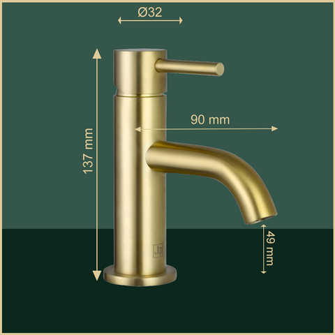 brushed brass basin taps
