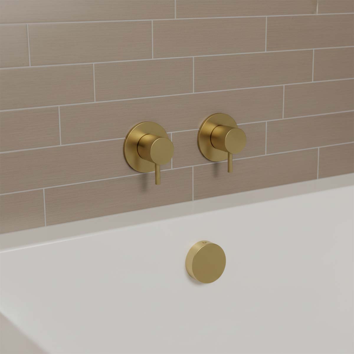 bath side valves brushed brass