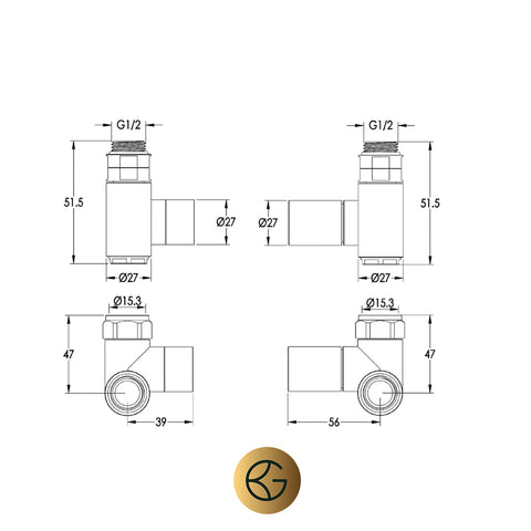 bathroom radiator valves